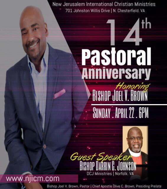 Celebrate Bishop Joel Brown's Anniversary!