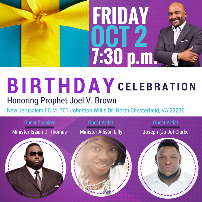 Birthday Celebration For Prophet Joel V. Brown