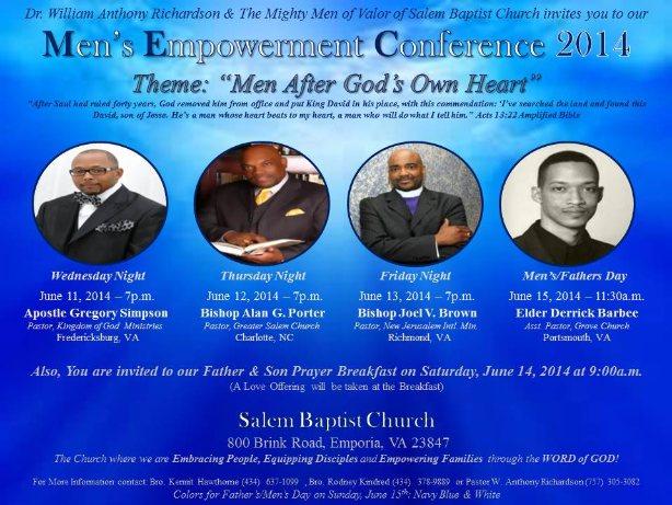 Prophet Joel V. Brown is a guest speaker for SBC Men's Empowerment Conference 2014!